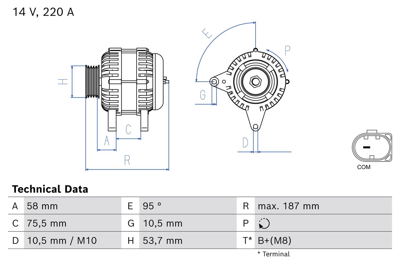 BOSCH 0 986 085 880 Alternator