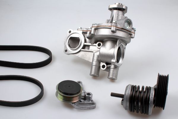 HEPU PK05139 Water pump + v-ribbed belt kit