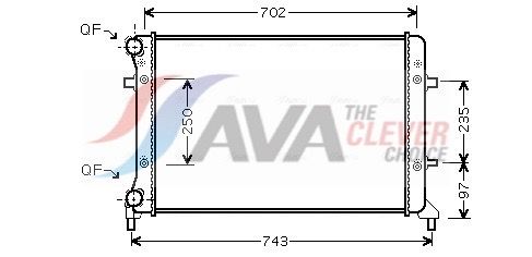 AVA CLEVER CHOICE VN2204 Radiator, engine cooling