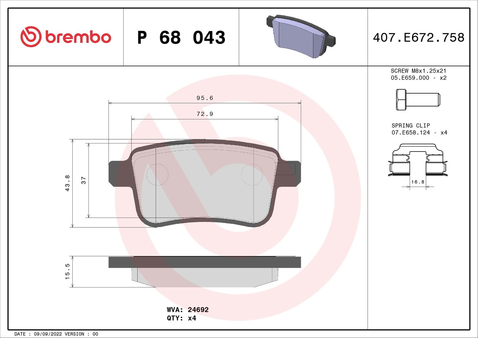 Brake Pad Set, disc brake-1