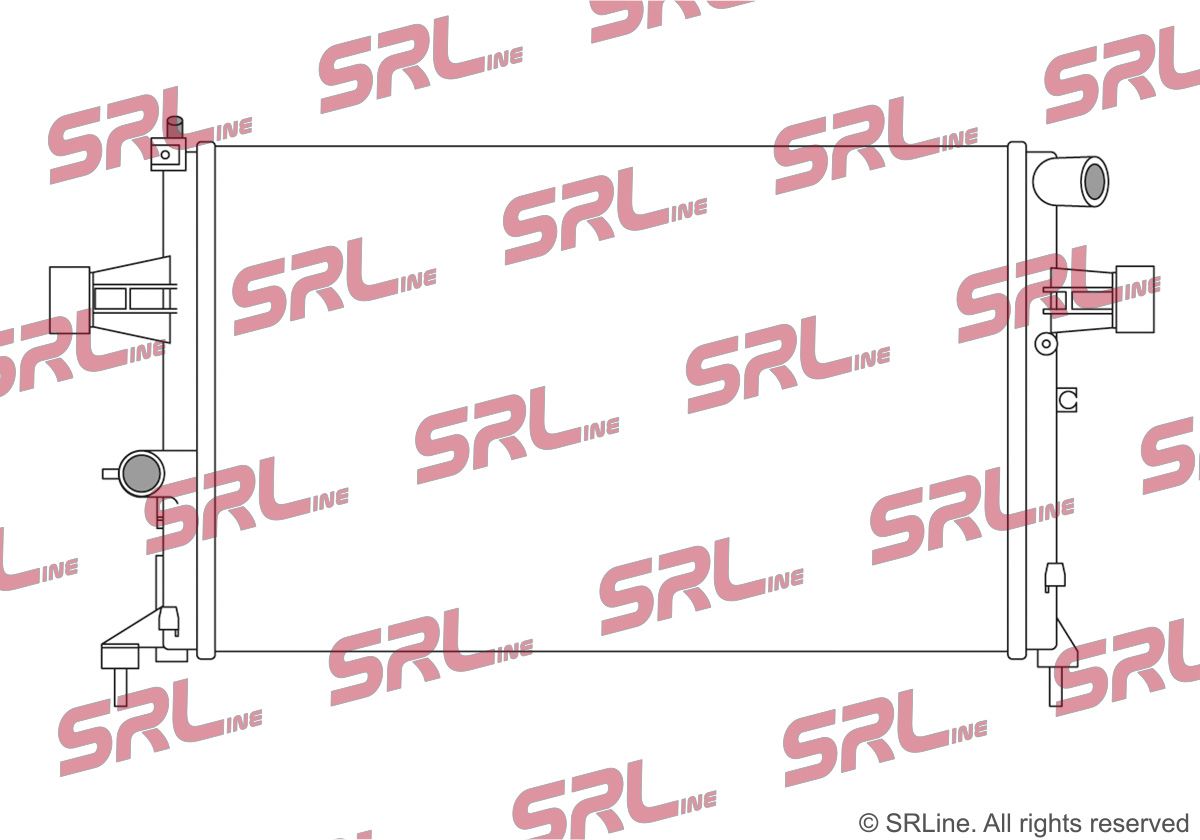 SRLINE 550808-6 Radiator, engine cooling