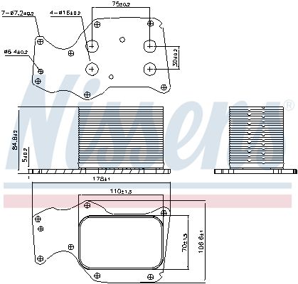 Oil Cooler, engine oil-6