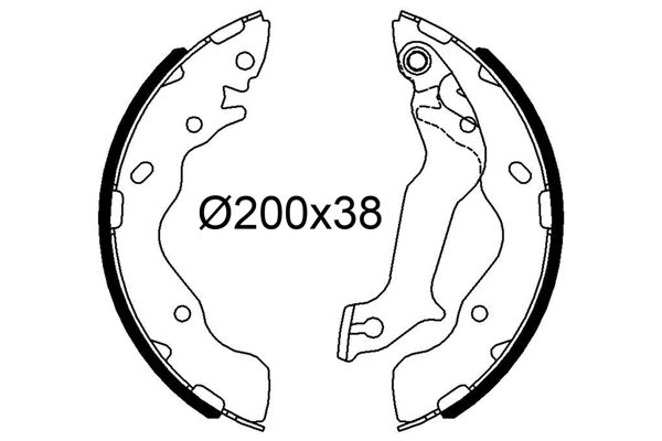 VALEO 564286 Brake shoe set