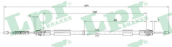 LPR C0267B Cable pull, parking brake