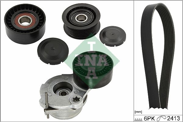 SCHAEFFLER INA 529 0484 10 V-ribbed belt set