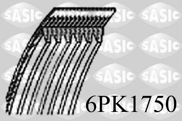 SASIC 6PK1750 V-ribbed belt