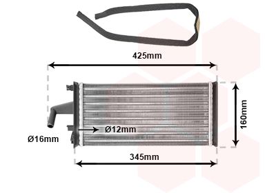 VAN WEZEL 28006019 Heat exchanger, interior heating