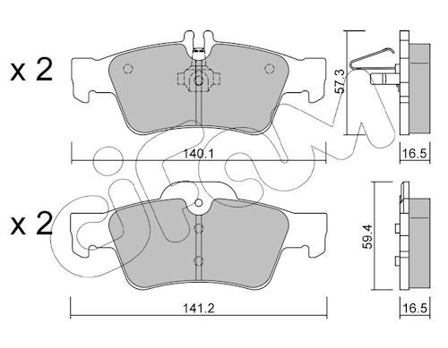 CIFAM 822-568-0 Brake pad set, disc brake