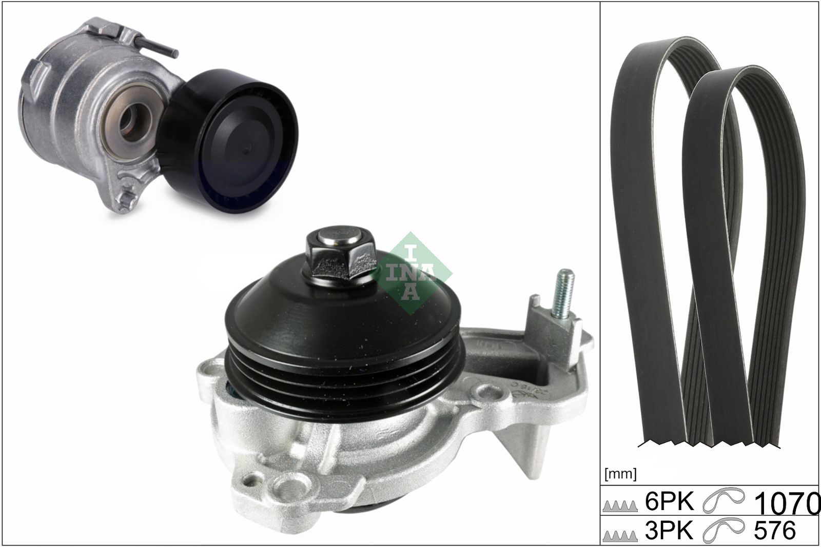 SCHAEFFLER INA 529 0605 30 Water pump + v-ribbed belt kit