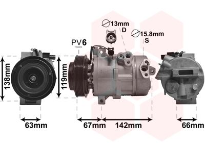 VAN WEZEL 8300K216 Compressor, air conditioning