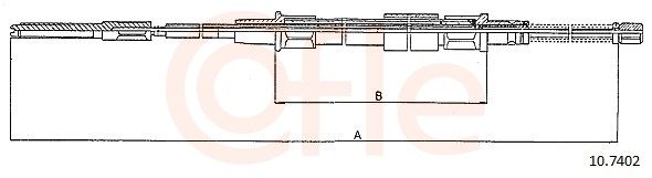 COFLE 10.7402 Cable pull, parking brake