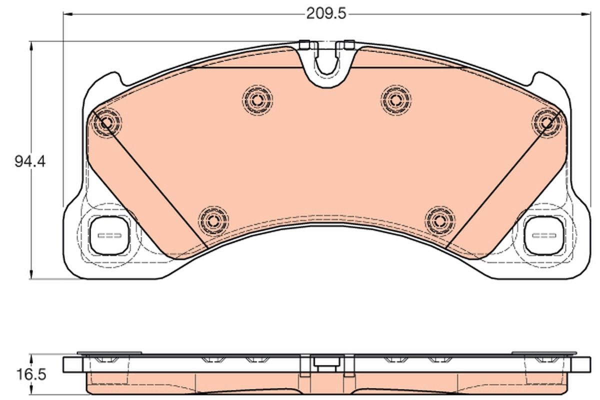 TRW GDB1969 Brake pad set, disc brake