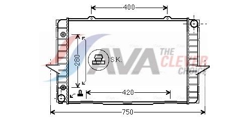 AVA CLEVER CHOICE VO2064 Radiator, engine cooling