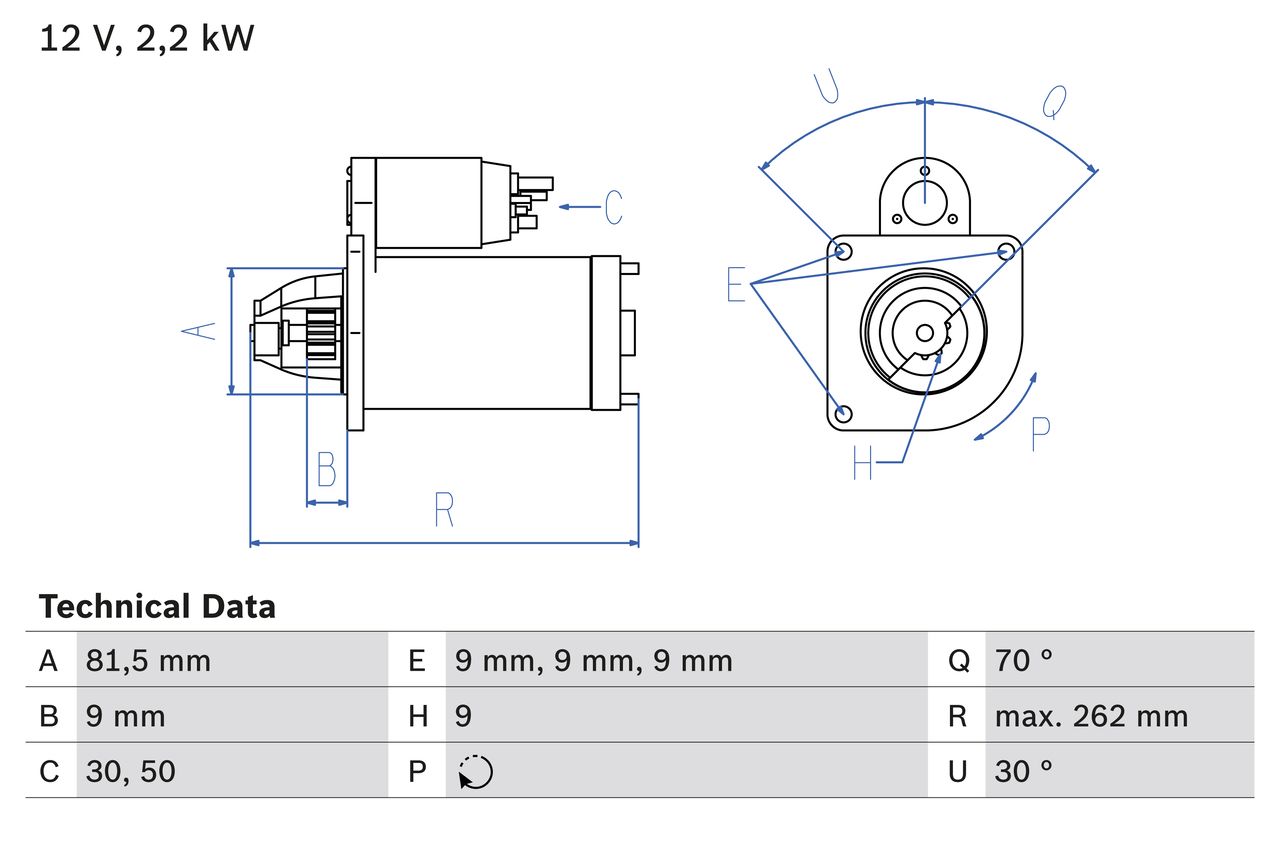 BOSCH 0 986 029 050 Starter