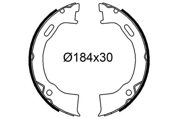 VALEO 564299 Brake shoe set