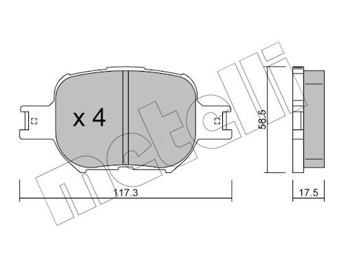 METELLI 22-0614-0 Brake pad set, disc brake