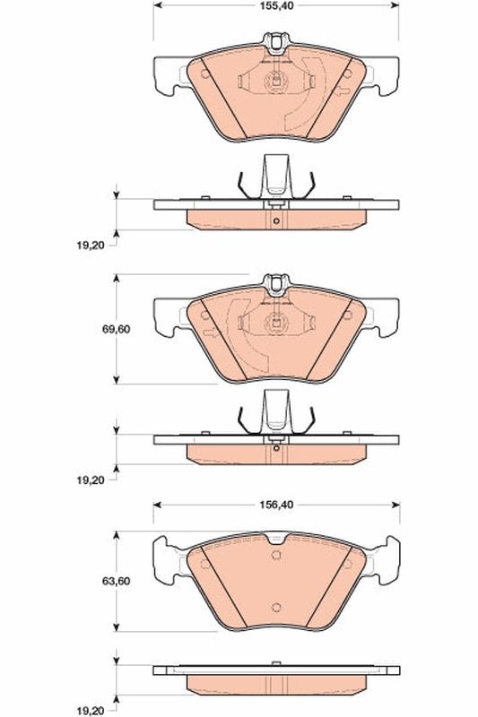TRW GDB1815 Brake pad set, disc brake