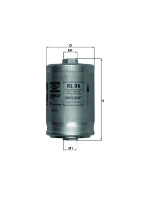KNECHT KL 36 Fuel filter