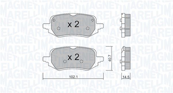 MAGNETI MARELLI 363916061324 Brake pad set, disc brake