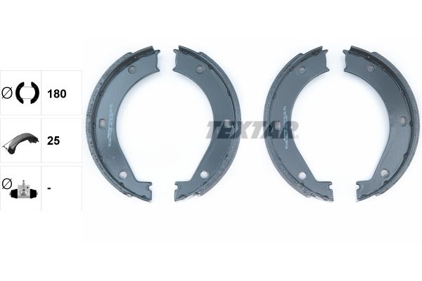 TEXTAR 91033400 Brake shoe set, parking brake