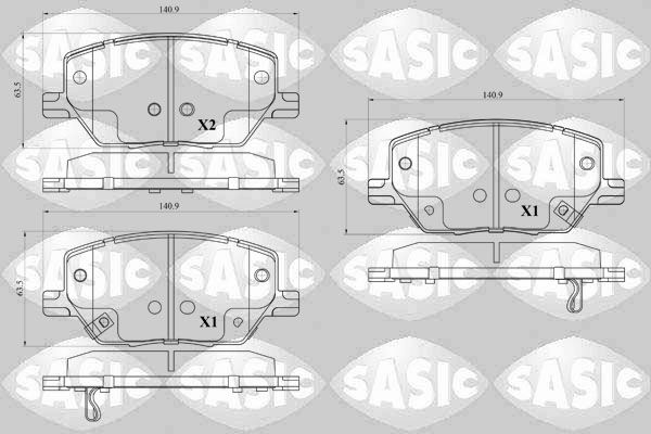 SASIC 6210146 Brake pad set, disc brake