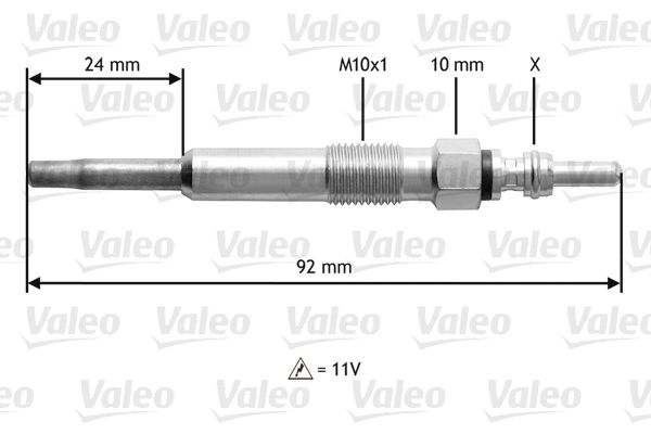 VALEO 345104 Glow plug