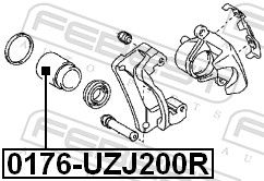 Piston, brake caliper-1