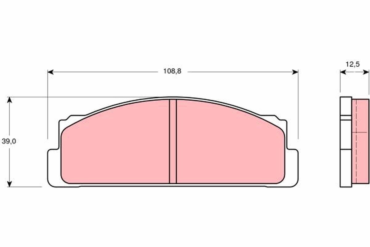 TRW GDB105 Brake pad set, disc brake