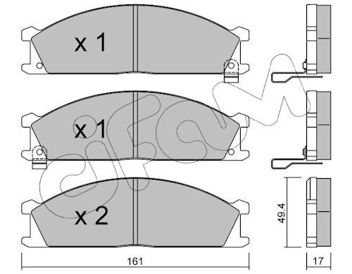 CIFAM 822-107-1 Brake pad set, disc brake