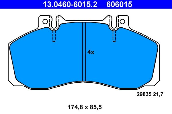 ATE 13.0460-6015.2 Brake pad set, disc brake