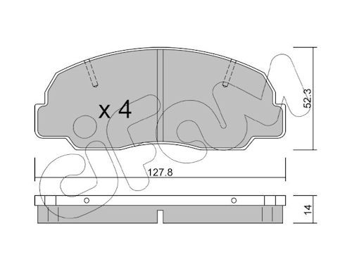 CIFAM 822-239-0 Brake pad set, disc brake