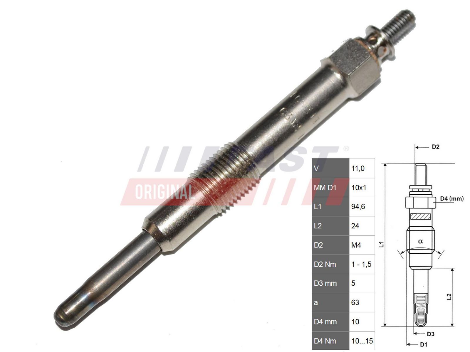 FAST FT82730 Glow plug