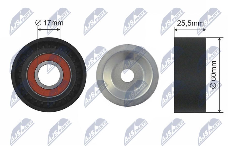 NTY RNK-PL-010 Tensioner pulley, v-ribbed belt