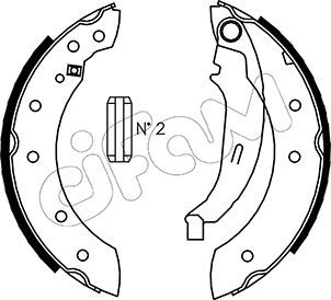 CIFAM 153-350 Brake shoe set