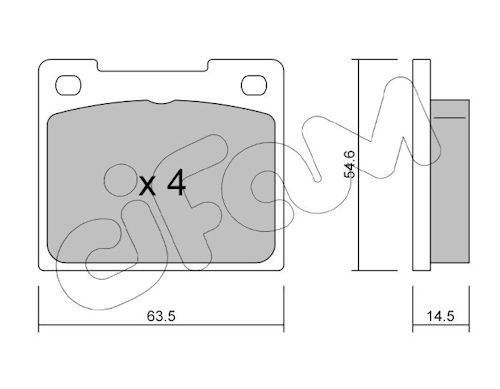 CIFAM 822-020-0 Brake pad set, disc brake
