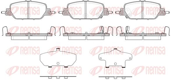 REMSA 1730.02 Brake pad set, disc brake