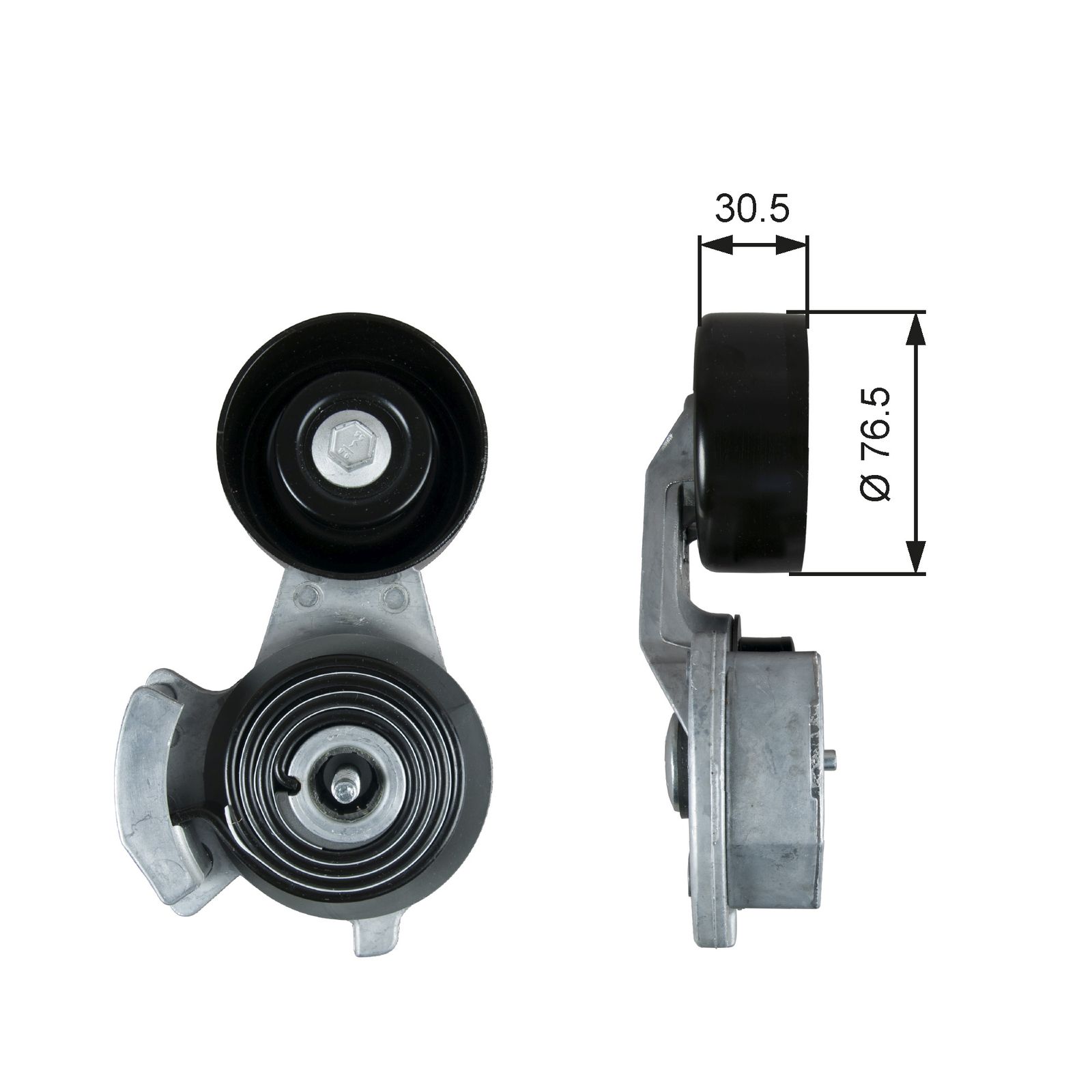 GATES T39366 Belt tensioner, v-ribbed belt
