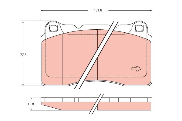 TRW GDB2453 Brake pad set, disc brake