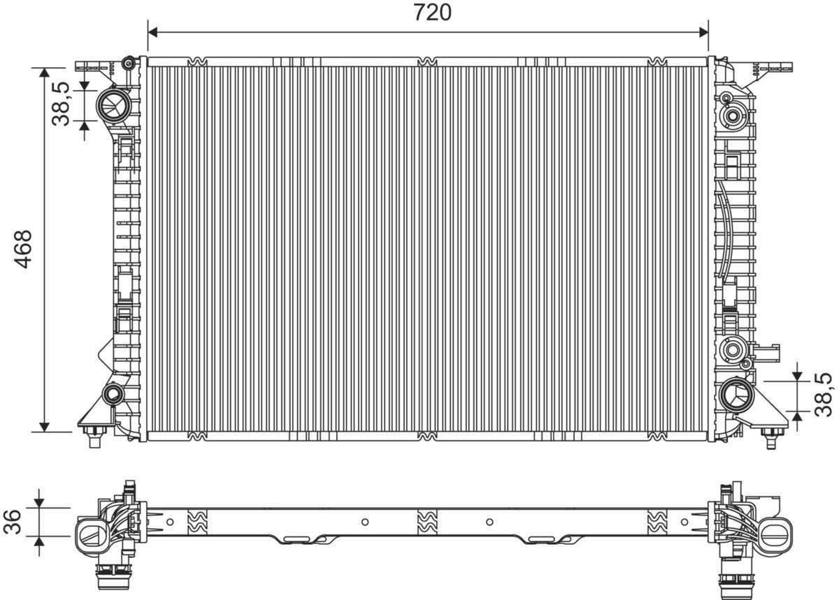 VALEO 735473 Radiator, engine cooling