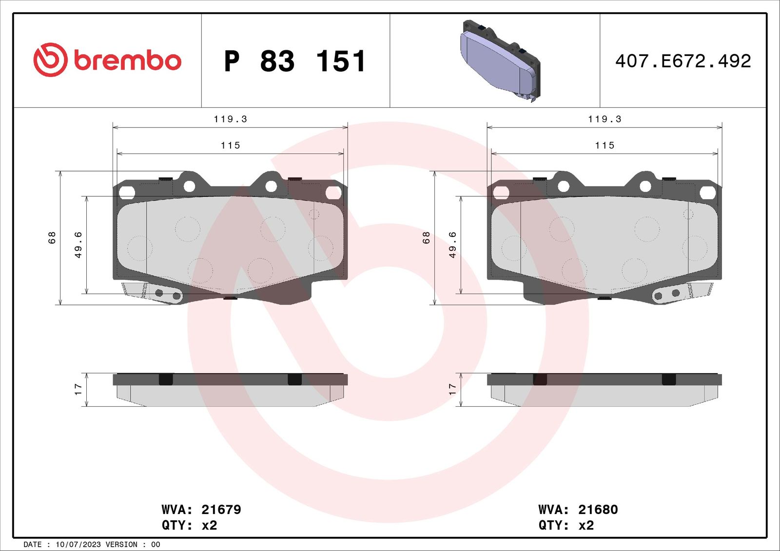 Brake Pad Set, disc brake-1