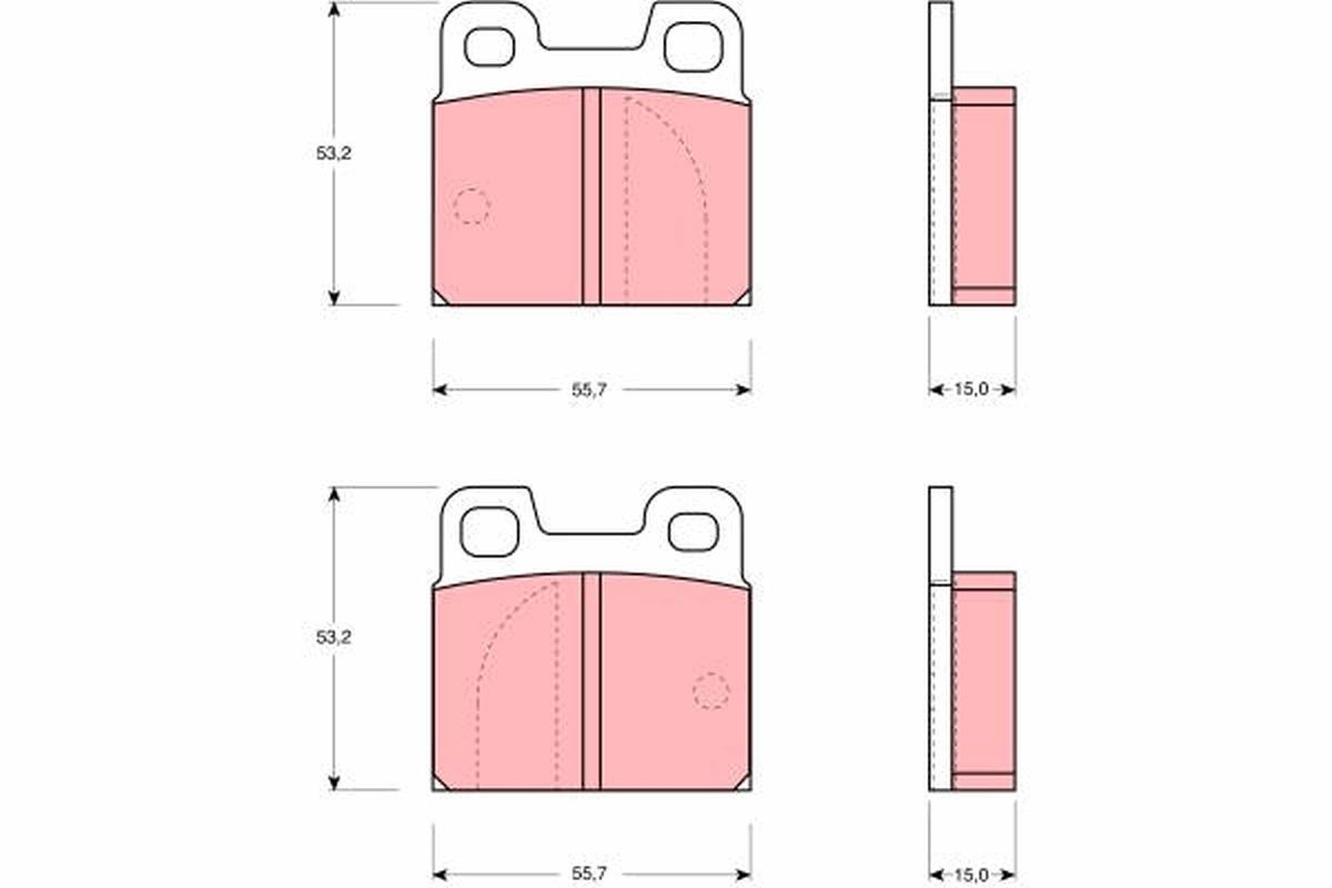 TRW GDB144 Brake pad set, disc brake