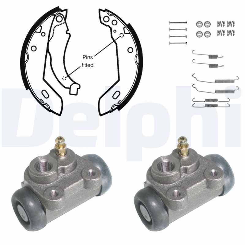 DELPHI KP826 Brake shoe set