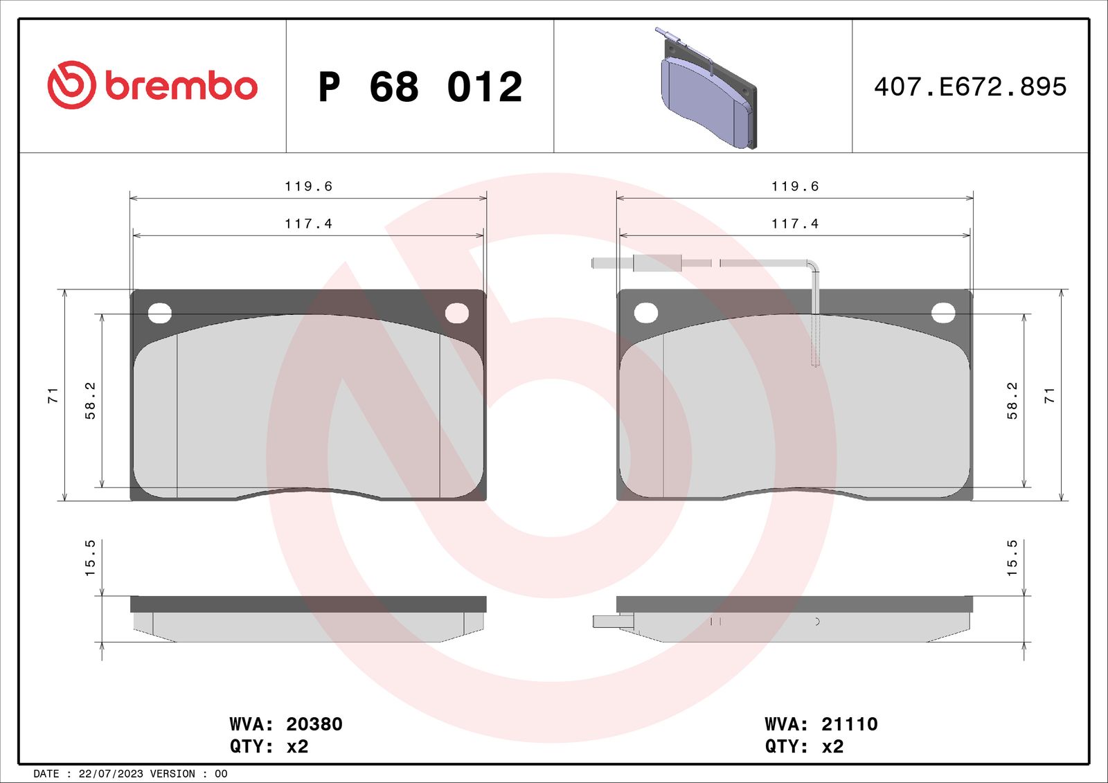Brake Pad Set, disc brake-1