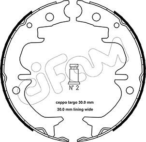 CIFAM 153-442 Brake shoe set, parking brake