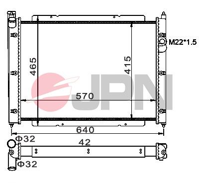 JPN 60C9059-JPN Radiator, engine cooling