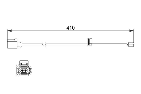 Warning Contact, brake pad wear-4