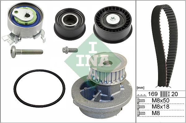 SCHAEFFLER INA 530 0078 30 Water pump & timing belt kit