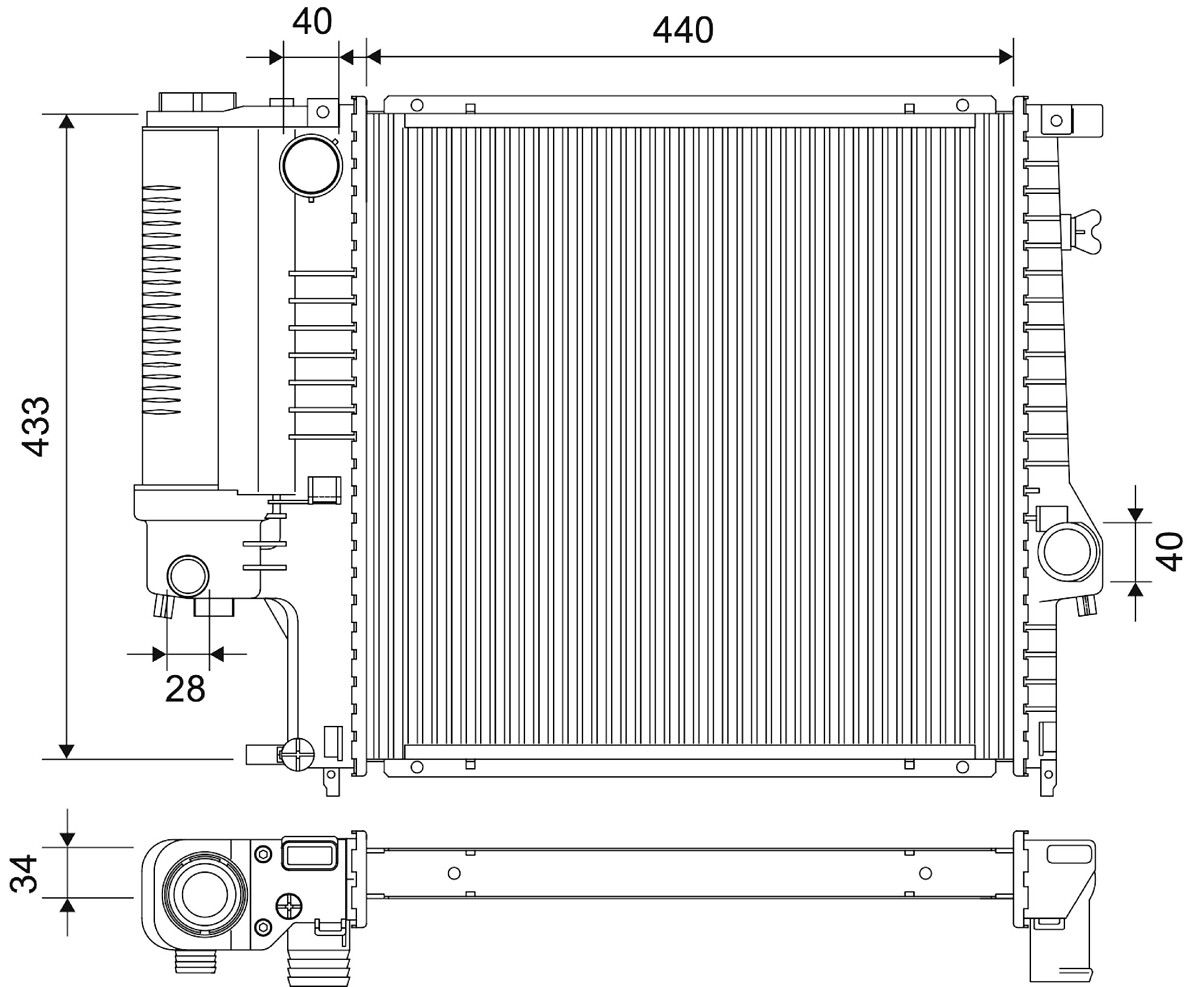 VALEO 701833 Radiator, engine cooling