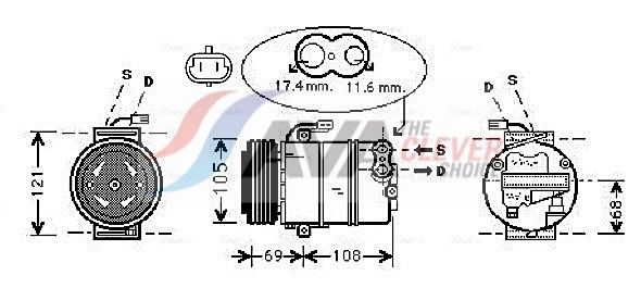 AVA CLEVER CHOICE OLAK316 Compressor, air conditioning
