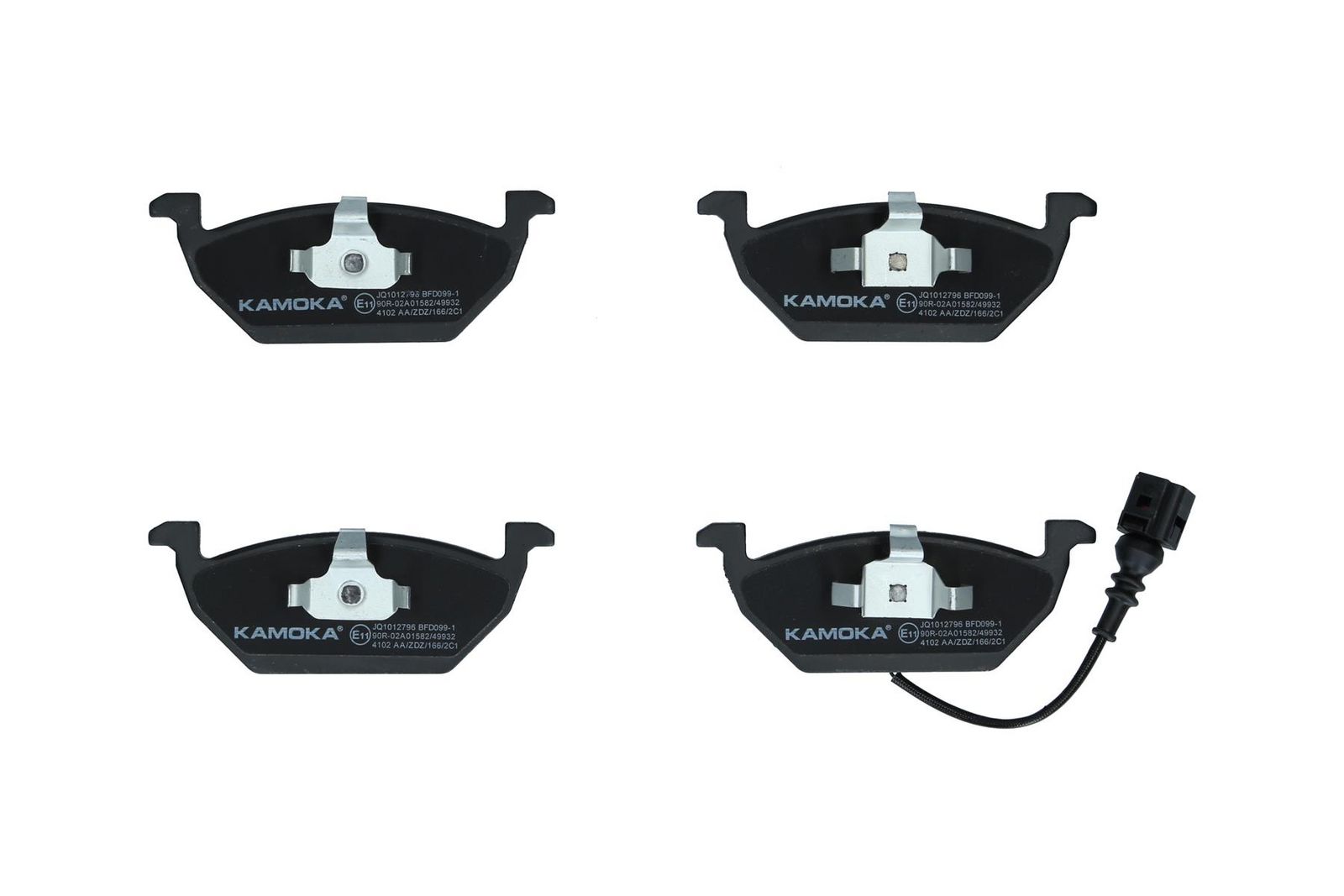 KAMOKA JQ1012796 Stabdžių trinkelių rinkinys, diskinis stabdys